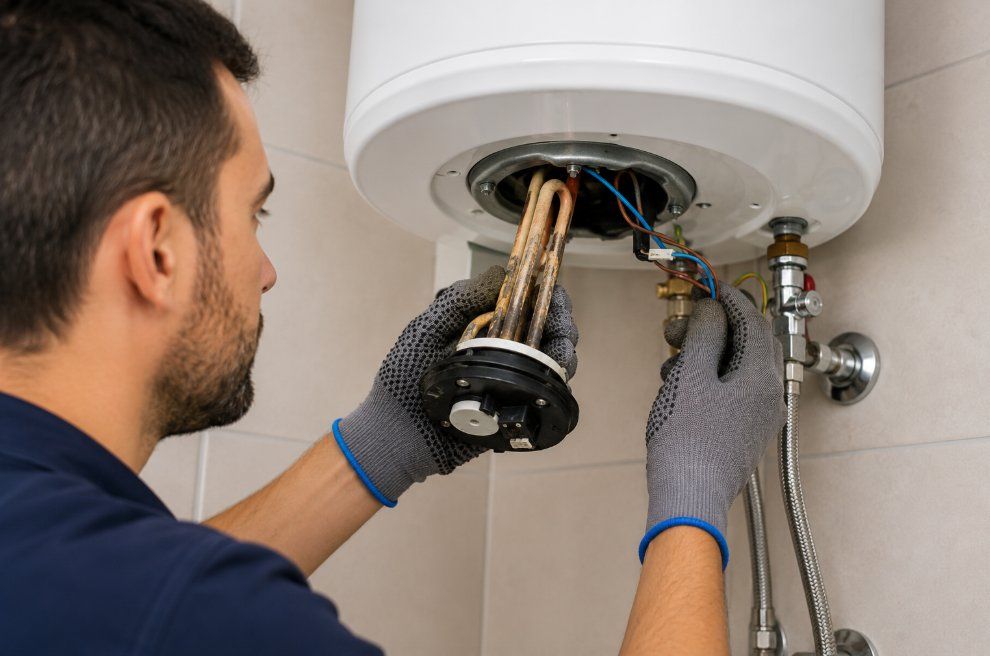 Reparación de un termo eléctrico de agua caliente
